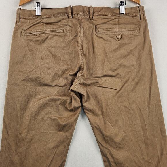 J. Crew Stretch Chino Pants Men’s 36x32 Tan Pockets 99% Cotton EUC - Picture 8 of 16